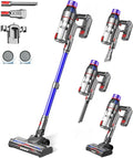 Cordless Stick Vacuum Cleaner for Home: Power Suction Vacuum Tangle-Free Lightweight Design & 2600mAh Detachable Battery Up to 50mins Runtime for Pet Hair Carpet Hardwood Floor