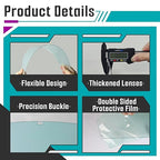 4 Pcs Face Shield Replacement Window Compatible with Jackson Safety Premium Face Shield Mask, Protective Lens for Grinding and Welding, Durable and Scratch-Resistant, Clear Tint, Uncoated