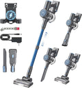 BlueEpic Cordless Vacuum Cleaner, Rechargeable with 2200mAh Detachable Battery, Powerful Stick Vacuum with 2 Adjustable Modes, Lightweight Handheld Vacuum for Pet Hair/Carpet/Floor
