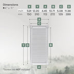 Vent Systems 4" x 11" Inch (Opening Dimensions) - Pack of 2 - Plastic White Soffit Vent Cover - Flat Rectangular Air Vent Grille - Air Vent Deflector - HVAC 6" x 12" Inch (Overall Dimensions)