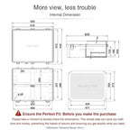 QILIPSU Waterproof Junction Box IP67 Outdoor Plastic Electrical Project Enclosure Weatherproof with Mounting Plate, Wall Brackets, Hinged Clear Cover 20"x16.1"x7.9" CC