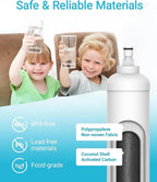 AQUACREST GXRTQR Inline Water Filter, NSF Certified, Compatible with GE GXRTQR, GXRTQ System, Reduces Chlorine, Fluoride, Limescale and More, For Refrigerator, IceMaker, RVs (2 Filters)