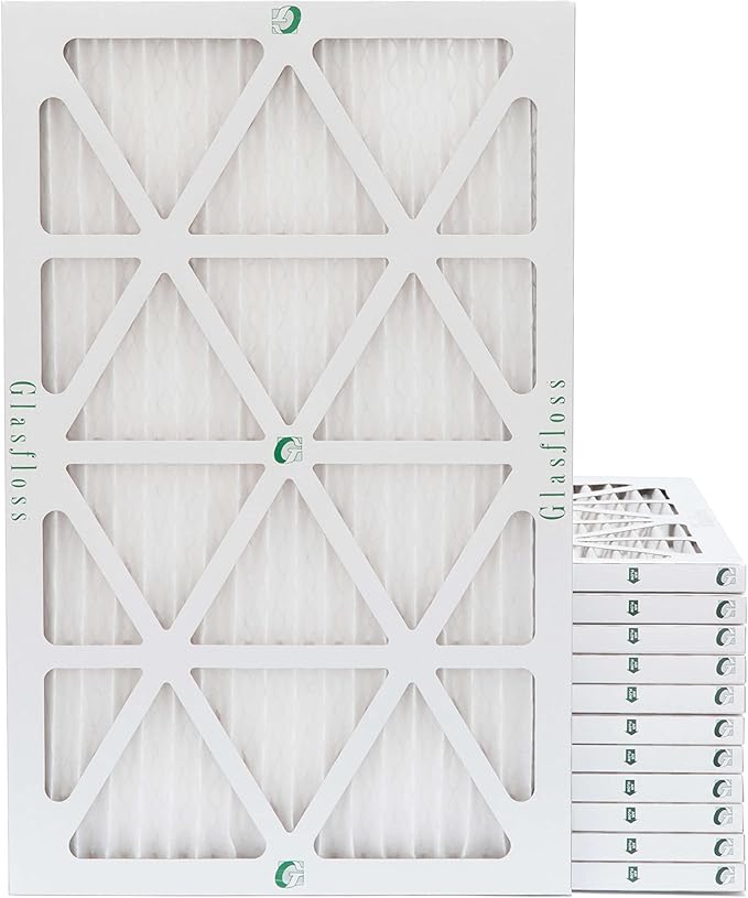 Glasfloss ZL 14x25x1 MERV 13 (FPR 10) Air Filters for AC and Furnace. Case of 12. Actual Size: 13-1/2 x 24-1/2 x 7/8