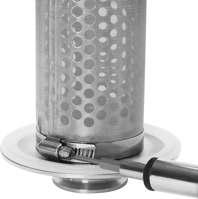 DERNORD 1.5 Inch Tri-Clamp Filter - SS304 Sanitary Fittings Inline Straight Strainer with 150 Mesh Stainless Steel Screen