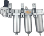 1/2" NPT HEAVY DUTY Industrial Grade 4 Stages Filter Coalescing Desiccant Dryer Regulator System For Compressed Air Lines, Metal Bowls, Great For Paint Spray And Plasma Cutter (MANUAL DRAIN)