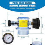 XSPANDER 273564Z Manual Air Relief Valve Replaces 273564Z Fit for Pentair Tri ton II, Trit on C,TR100C and TR140C Pool Spa Sand Filters Air Relief Valve Assembly