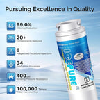 ICEPURE UKF8001 Refrigerator Water Filter Replacement for EveryDrop EDR4RXD1, Whirlpool Filter 4, Maytag UKF8001AXX-200, UKF8001P, 4396395, 469006, Puriclean II, FMM-2, RWF0900A 4PACK