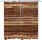 Brown Western Living Room Curtains 84 Inch Length, Window Curtains Tab Top, Vintage Farmhouse Wood Barn Door Light Filtering Window Treatments Drapes 52"x84" 2 Panel