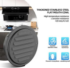 6inch 304 Stainless Steel Air Vents, Louvered Grille Cover Vent Hood Flat Ducting Ventilation Air Vent Wall Air Outlet with Fly Screen Mesh for House (6 inch Black Paint Cover （150mm）)