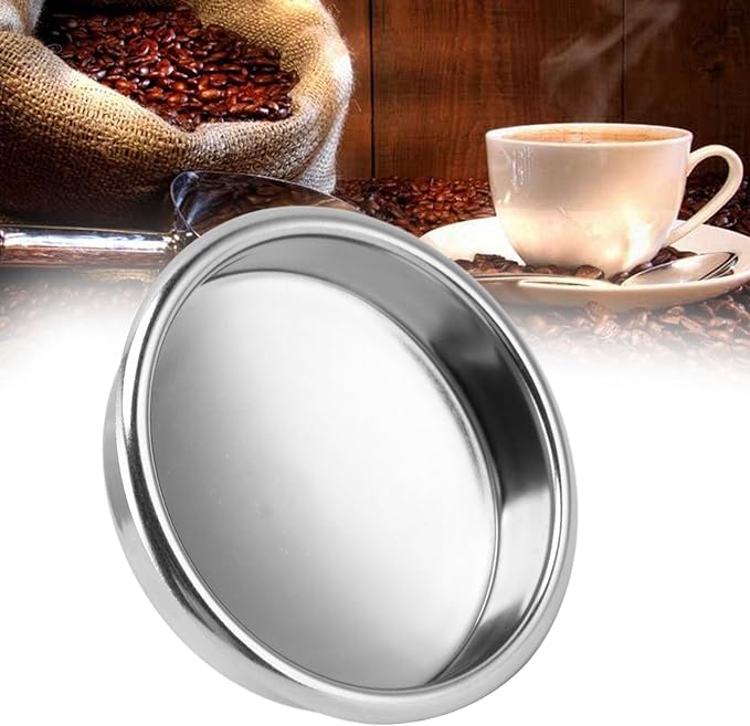 58mm Backflush Inser, Stainless Steel Coffee blind Filter Portable Blind Filter Basket for Espresso Machines Home 60x17x58mm