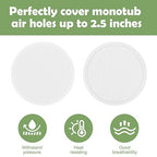 24 Pcs 2.5" Monotub Adhesive Filter Disks-2MM Thick Monotub Filter Discs-Monotub Filters for Mushroom Growing Supplies Filter Pad Replacements
