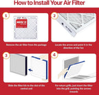 Filter King 18x36x1 Air Filter | 12-PACK | MERV 11 HVAC Pleated A/C Furnace Filters | MADE IN USA | Actual Size: 17.5 x 35.5 x .75"