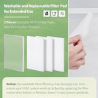 24x30x1 Reusable Air Filter MERV 8 Washable Furnace & AC Filter with 2 Extra Media Pads, Aluminum Electrostatic Air Filters for Home, Fits HVAC System, Air Conditioner, Air Handler