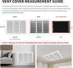 18x12 Return Air Grille(Duct Opening Size),Air Return Vent Cover,Flat Vent Cover,Rejillas De Aire Acondicionado Para Casa,Return Air Grilles,Outer Dimensions:19.75"Wx13.75"H(18"W x 12"H, Duct Opening)