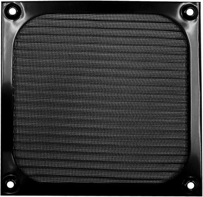 120mm Aluminum Fan Filter Grill Black