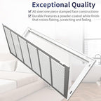 30"W x 12"H [Duct Opening Size] Steel Return Air Filter Grille - Removable Face/Door for 1 inch Filters -HVAC Vent Cover Grill - White [Outer Dimensions: 32 5/8"W X 14 5/8"H]