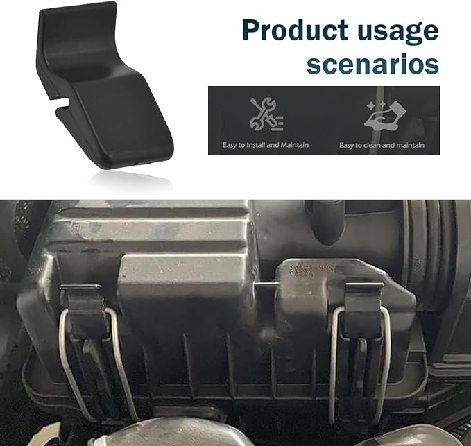 leechio 2 PCS Automotive Air Filter Housing Clip, Air Grille Top Cover Buckle, for Honda Fit 2009-2020, Insight 2000-2006, Accord 2018-2022 Air Cleaner Accessories Clip (Black)