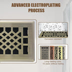 Bronze Color Floor Register Heavy Duty Walkable Steel Ease Adjust Air Vents 4X10 Inch Floor Vent Air Vents for Home