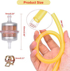 3/16 ID Fuel Line Hose 10FT + 2pcs Fuel Filter+10pcs Clamp For Honda GC135 GCV135 GC160 GCV160 GC190 Lawn Mower 95001-45003-60M Small Engines Generators X120 GX160 GX120 GX100 GX200 GX390