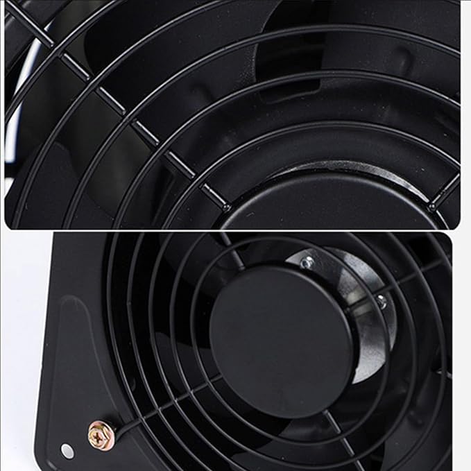 10 inch, High Speed Explosion-Proof Garage Ventilation Fan 6-10 Inch 220V Low Noise Metal Bathroom Exhaust Smoke Fan for Home Use, Greenhouse Easy to Store