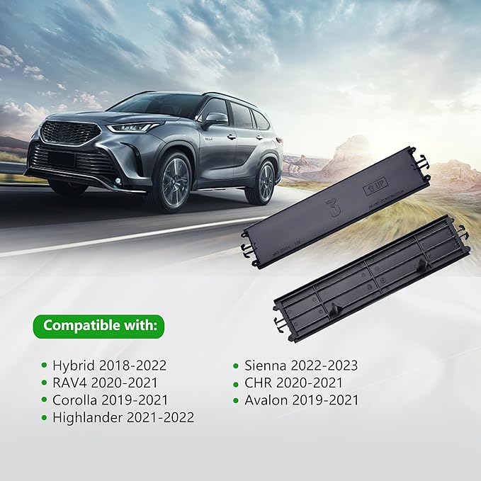 88899-06110 Cabin Air Filter Cover Plate Black Plastic Replacement Access Lid Cover Fits for RAV4 Hybrid 2018-2022, Highlander 2021-2022 Corolla, Avalon 2019-2021, Sienna 2022-2023, CHR 2020-2021