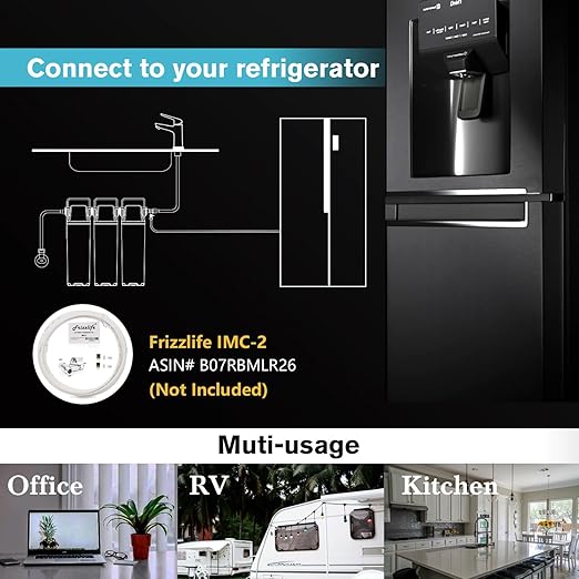 Frizzlife TW10 Under Sink Water Filter System, NSF/ANSI 53&42 Certified Elements, Reduce 99.99% Lead, Chlorine, Chloramine, Fluoride, Bad Taste & Odor, Direct Connect, 0.5 Micron, USA Tech Support
