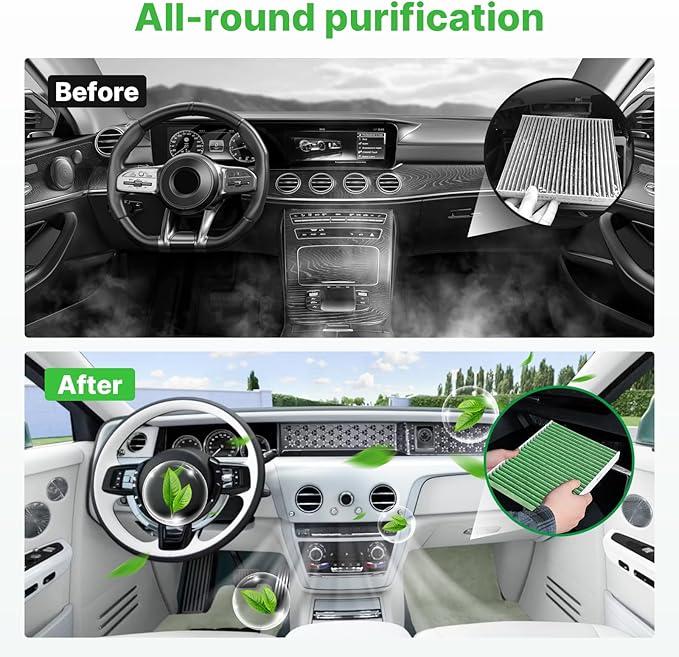 Engine+Cabin Air Filters Fit for Ascent 19-25 26, Crosstrek 18-23, Impreza 17-23, Legacy 20-25 26, Outback 20-25 Engine Air Filter Replacement AC Air Filter Accessories# 72880FL00A 16546AA16A