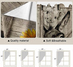 Funny Farm Animals Swag Valances for Windows, Vintage Barn Brown Sunflowers Rod Pocket Kitchen Curtains Valance, Kitchen Window Curtains Swag for Cafe Bathroom Living Room, 2 Panels, 36x63 inch