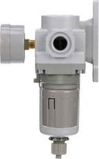 PneumaticPlus SAU320-N03G Compressed Air Filter Regulator Combo 3/8" NPT - Poly Bowl, Manual Drain, Bracket, Gauge