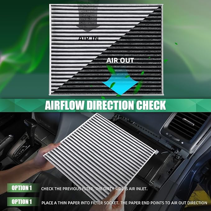 CF12150 Cabin Air Filter With Activated Carbon Compatible with 2015 2016 2017 2018 2019 2020 2021 2022 F150 Accessories 2017-2022 F250 F350 Super Duty Expedition Lincoln Navigator Air Filters (3 Pack)