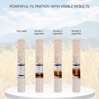 Cigarette Filters Wheat Straw 12pcs Cigarette Holder Reusable Clean Tar Tobacco Filter with Multi-Filtering for Standard Size Cigarettes Ø8mm,Slim Cigarettes Ø6mm and Ø5mm