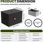 Grease Trap, 30 LBS Stainless Steel Interceptor, 23.6" × 15.7" × 18" Commercial Grease Trap for Kitchens, Coffee Shops, and Food Processing Plants That Produce Oily Wastewater