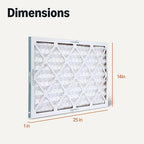 Amazon Basics Merv 5 AC Furnace Air Filter 14x25x1 inches, Pack of 6 (Actual size: 13.75" x 24.75" x 0.75")