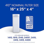 AprilAire 410 Replacement Filter for AprilAire Whole House Air Purifiers - MERV 11, Clean Air & Dust, 16x25x4 Air Filter (Pack of 2)