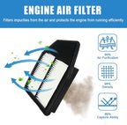 Engine Air Filter Compatible with Honda Accord 2008-2012, Crosstour 2012-2015 L4 2.4L Models | Direct Replacement for Part #17220-R40-A00