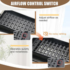 4X10 Inch Floor Vent for Room 2 Packs Floor Grates Heavy Duty Walkable Steel Floor Register Easy Adjust Air Floor Vents Brushed Black Color