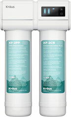 KRAUS Purita 2-Stage Under Sink Water Filtration System with Digital Display Monitor, FS-1001