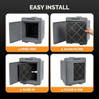 Tiger Tough HEPA 500 Activated Carbon Filter 16x16x1 – Replacement Air Purifier Filter for Air Scrubbers, Odor Removal & VOC Control – Compatible with HEPA Air Purifiers & Home Air Filters - Pack of 4