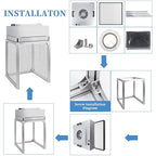 Vertical Laminar Flow-Hood Fan-Filter-Unit Yzzwer - FFU HEPA Filters for Class 100/ISO 5 Cleanliness in Clean Mycology and Mushroom Room 23.6" x 23.6" x 29" Working Area 110V