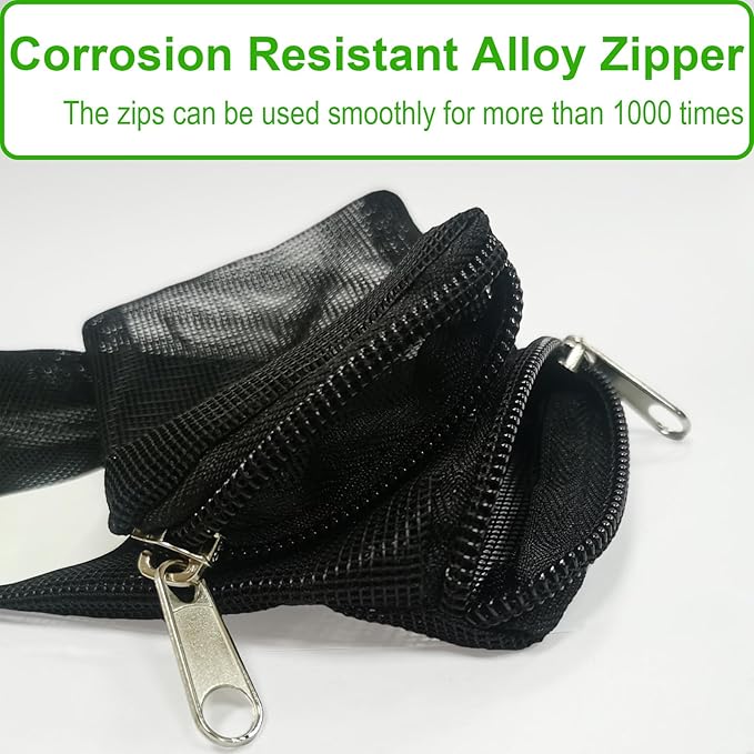 10 Pcs 5.9" x 7.8" Aquarium Filter Media Bags Large, Fish Tank Media Mesh Filter Bags with Zipper, Mesh Reusable Bags for Activated Carbon, Ceramic Rings, etc