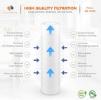 Aquaboon 5 Micron 10 x 2.5 Sediment Filter - Whole House Water Filter Replacement Compatible with Well Water Filters - P5, AP110, WHKF-GD05, 25-Pack