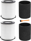 2 Pack Replacement VF4000 Filter for Ridgid Shop Vac Filter 5-20 Gallon, Standard H13 HEAP Wet/Dry Rigid Shop Vac Filters Compatible with Husky 6-9 Gallon Vacuums, With 2 Foam Sleeves and 1 Brush