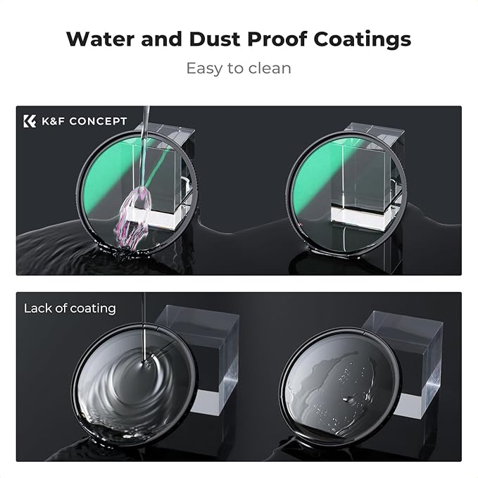 K&F CONCEPT 82mm Black Diffusion 1/4 & 1/8 Lens Filter Kit (2 Pcs), Mist Cinematic Effect Filter for Vlog/Video/Portrait Image with 28 Multi-Layer Coated