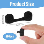 200 Pieces Nose Plug Filter Disposable Nose Dust Filters Bulk Sponge Nostril Filters for Spray Tanning Welding Dust Allergies DustConstruction Areas (Black)