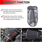 Universal 9 Inch Air Filter Cover, Air Intake Filter Sock Cover, Motorcycle Waterproof Air Filter Rain Sock Dustproof Protective Cover (Filter L), Pack of 6