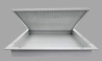 HVAC Premium 12" x 20" Cube Core Eggcrate Return Air Filter Grille for 1" Filter - Aluminum - White [Outer Dimensions: 14.5" x 22.5"]