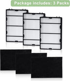 HAPF600 HEPA Filter Replacement Compatible with Holmes Air Purifier True HEPA Filter B&Carbon Pre-filters, Replace HAPF600D HAPF600D-U2 HAP615 HAP625 HAP650 HAP675 HAP725 HAP750-3 Packs