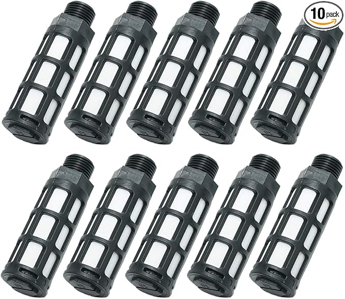 Beduan Pneumatic Air Compressor Muffler Fitting 3/8" NPT Compressed Exhaust Silencer (Pack of 10)