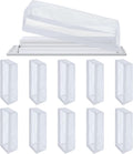 Zonon 12 Pcs 4 x 10 Inch Floor Register Trap Cover Vent Screen for Home Vent Mesh Elastic Band Filter Floor Register Trap Keeps Pet Hair, Food Out(White)