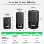 hygger Aquarium Sponge Filter 55-125 Gallon Fish Tank Filter for Breeding Fry Shrimp Snails Betta Air-Powered Filter with Reusable Biochemical Ball Spare Sponge Foam Filter